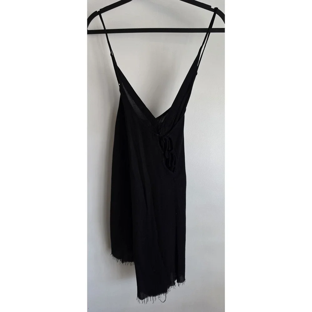 Free People Tank Top Women L Black Sleeveless Boho Blouse Camisole Shirt